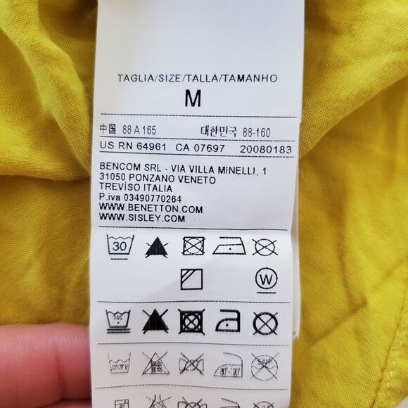 Stile Benetton medium womens yellow ombre racerback tank top - Picture 9 of 11